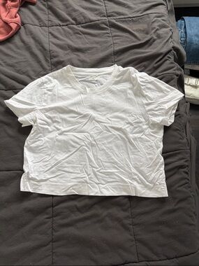 Aritzia Classic White Crewneck Tee